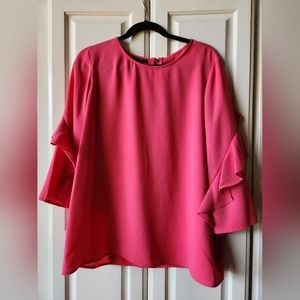 Alfani size L blouse hot pink